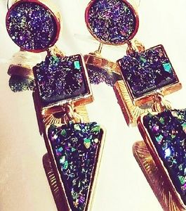 Last pair Geometric Druzy Earrings